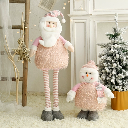 Кукла Санта-Клауса, снеговик, телескопическое украшение, большая кукла, рождественское украшение, торговый центр, окно отеля, макет сцены