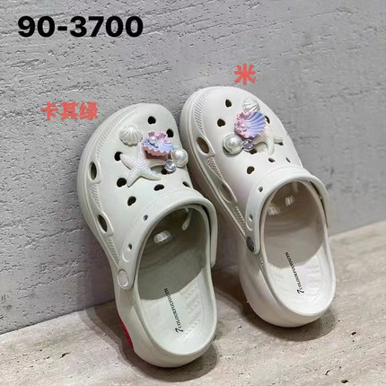 诗路花语3700七彩青春2026夏季洞洞女士厚底增高休闲女凉鞋拖鞋