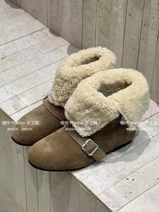 欧洲站真皮两穿短靴女2026冬季新款雪地靴轻便软底休闲加绒短靴