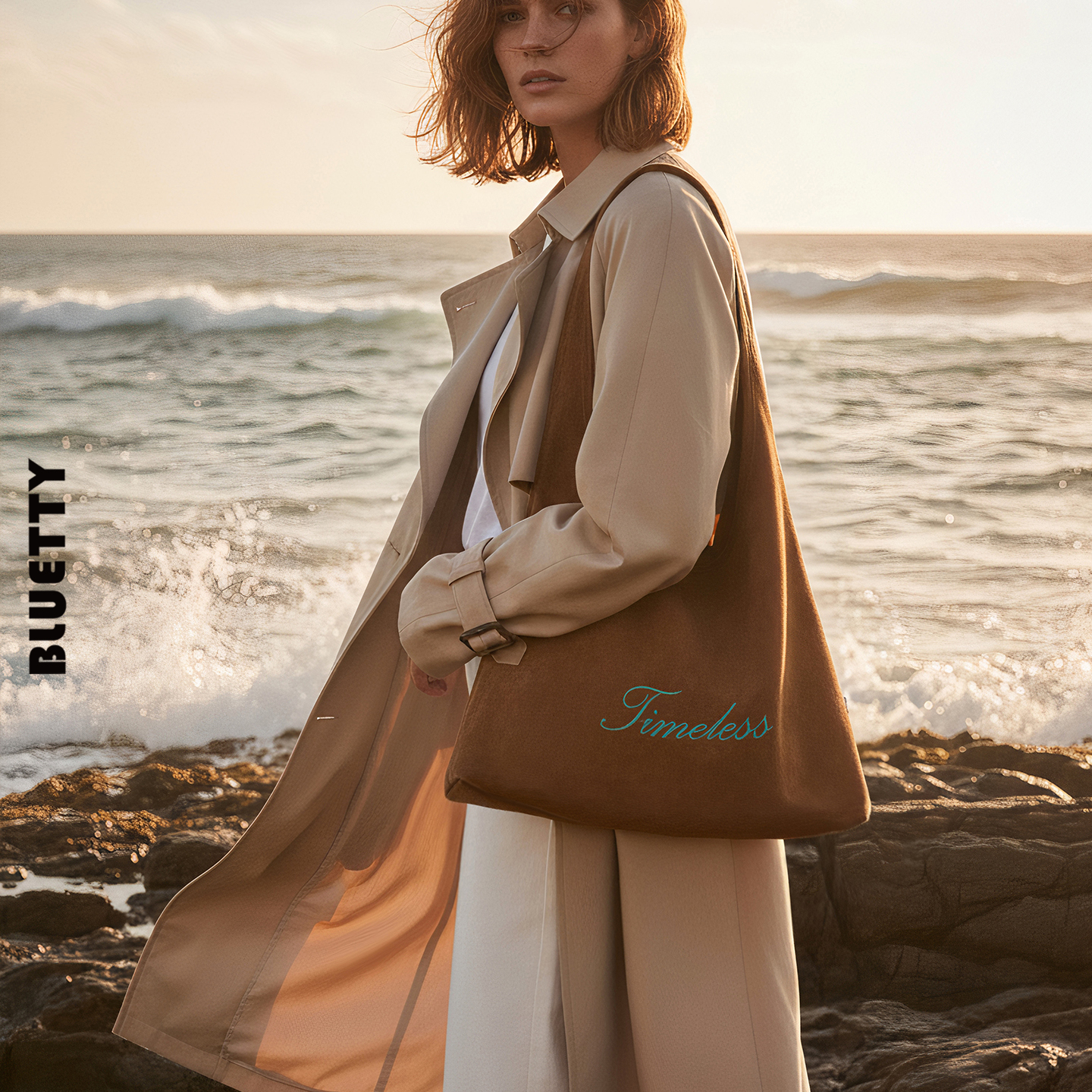 BLUETTY托特包麂皮大容量单肩包