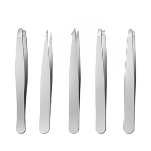 圆头眉毛夹子拔胡子白头发神器拔毛钳夹眉毛的小镊子不锈钢眉夹女