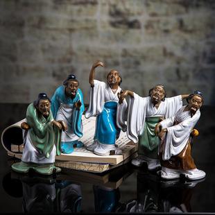 中医院诊所药房中医文化石湾陶瓷摆件博古架书桌装饰品华佗五禽戏