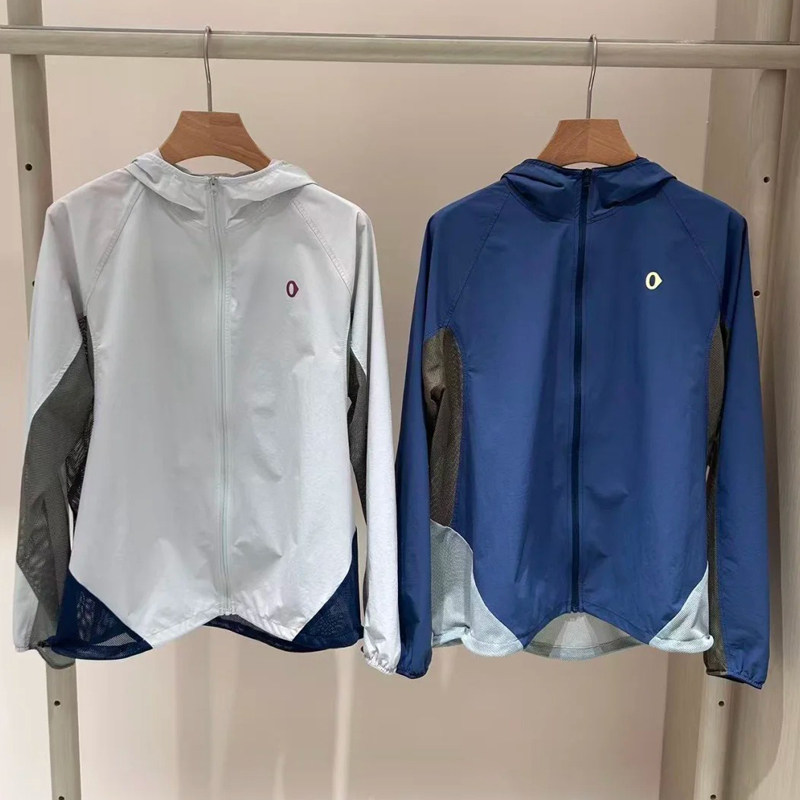 素然26新款连帽短外套女网眼薄款拼色防晒夹克宽松运动 A0261JA20