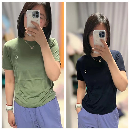 素然夏季轻薄亲肤羊毛女士T恤