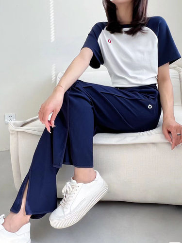 素然宽松凉感弹力厚罗纹直筒