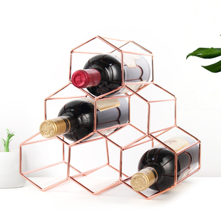 红酒架摆件酒柜装饰品摆件北欧风金属红酒架酒柜摆件酒架装饰摆件