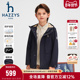hazzys哈吉斯童装 男童风衣25秋冬中大童透湿连帽加绒厚外套