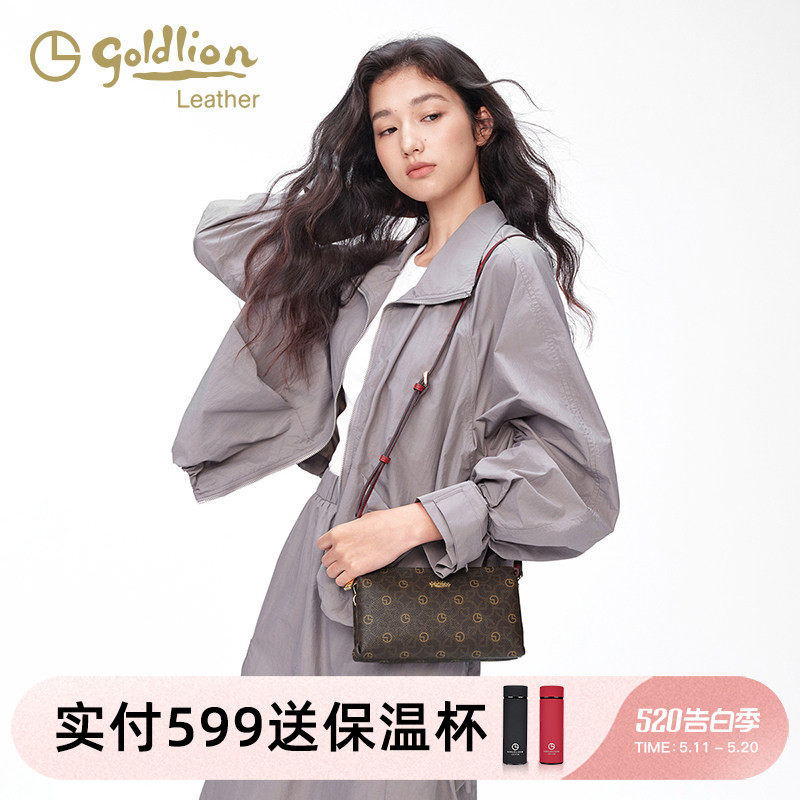 金利来女包2026新款时尚百搭印花小包女式通勤包老花单肩斜挎包潮