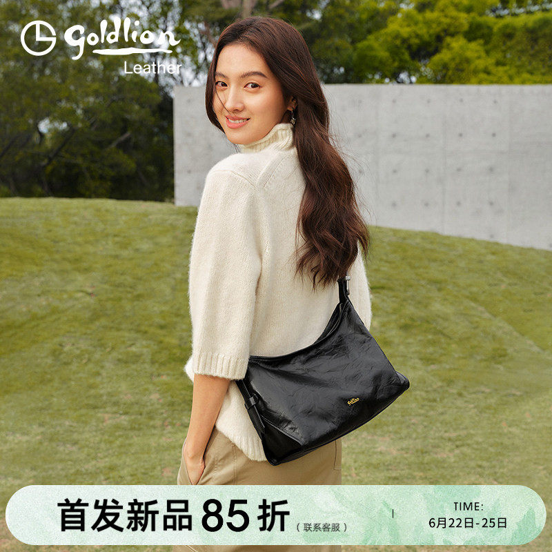 金利来2026新款hobo女包真皮大容量通勤手提包小众设计单肩斜挎包