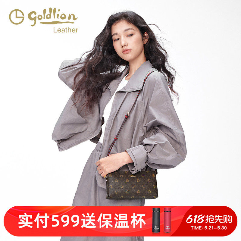 金利来女包2026新款时尚百搭印花小包女式通勤包老花单肩斜挎包潮