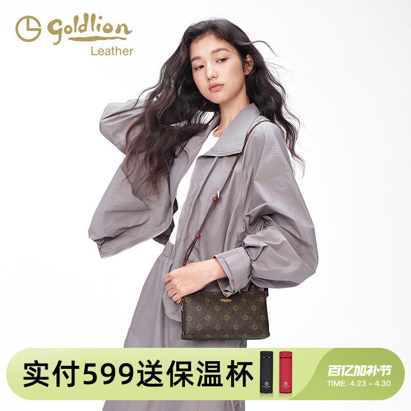 金利来女包2026新款时尚百搭印花小包女式通勤包老花单肩斜挎包潮