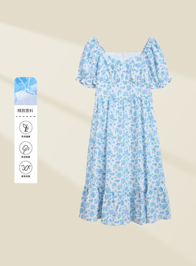 L5326001A   夏季方领连衣裙 6001