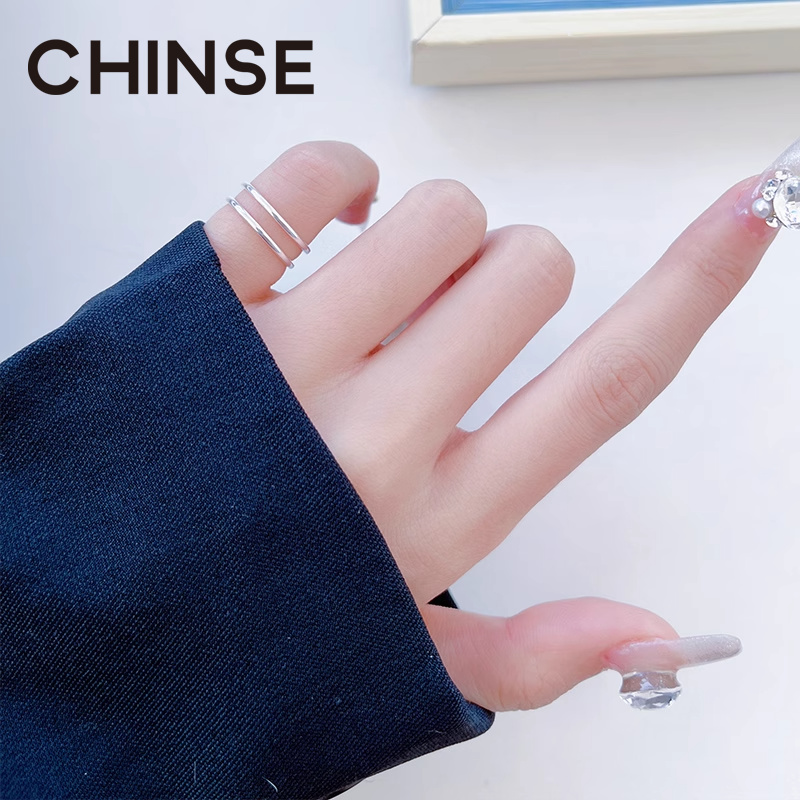 CHINSE倾色品牌个性纯银尾戒
