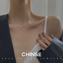 S925纯银项链女夏2024年新款ins轻奢小众设计感配饰高级锁骨颈链