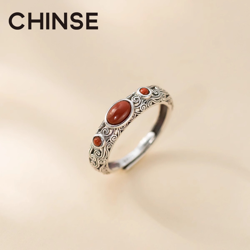 S925纯银手工国潮女戒