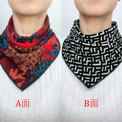 双面三角巾按扣围巾假领子围脖