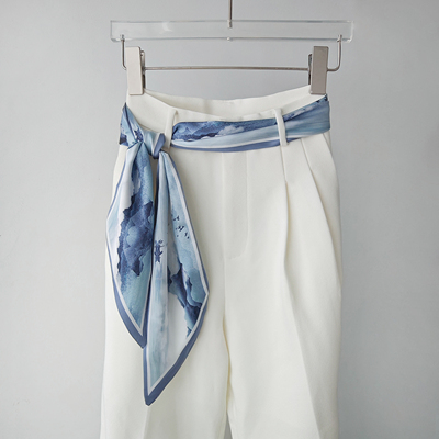 小长条丝巾腰带女2025新款配牛仔裤子腰巾飘带系脖高级感丝带脖饰