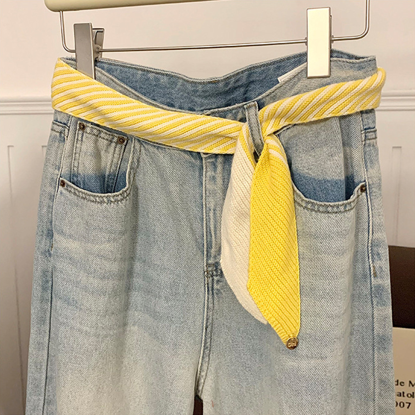 拼色条纹细窄长条小围巾女装饰领巾高级感百搭针织系腰间腰带配饰,服饰配件/皮带/帽子/围巾,围巾/丝巾/披肩,淘宝优惠券,粉丝福利购,淘宝优惠卷