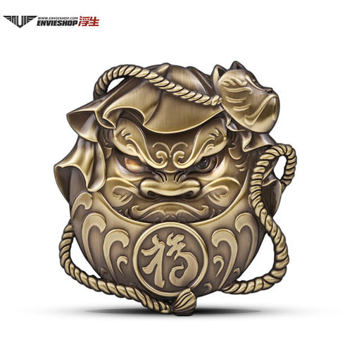 日系达摩车贴个性创意改装金属车标JDM卡通吉祥物电动车装饰贴纸 - 封面