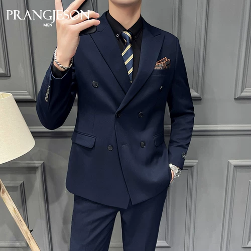 Демисезонный осенний костюм, комплект, пиджак классического кроя, изысканный стиль