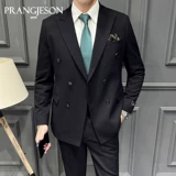 Демисезонный осенний костюм, комплект, пиджак классического кроя, изысканный стиль