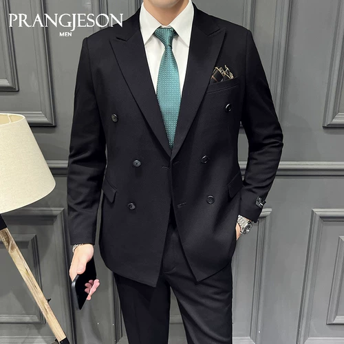 Демисезонный осенний костюм, комплект, пиджак классического кроя, изысканный стиль