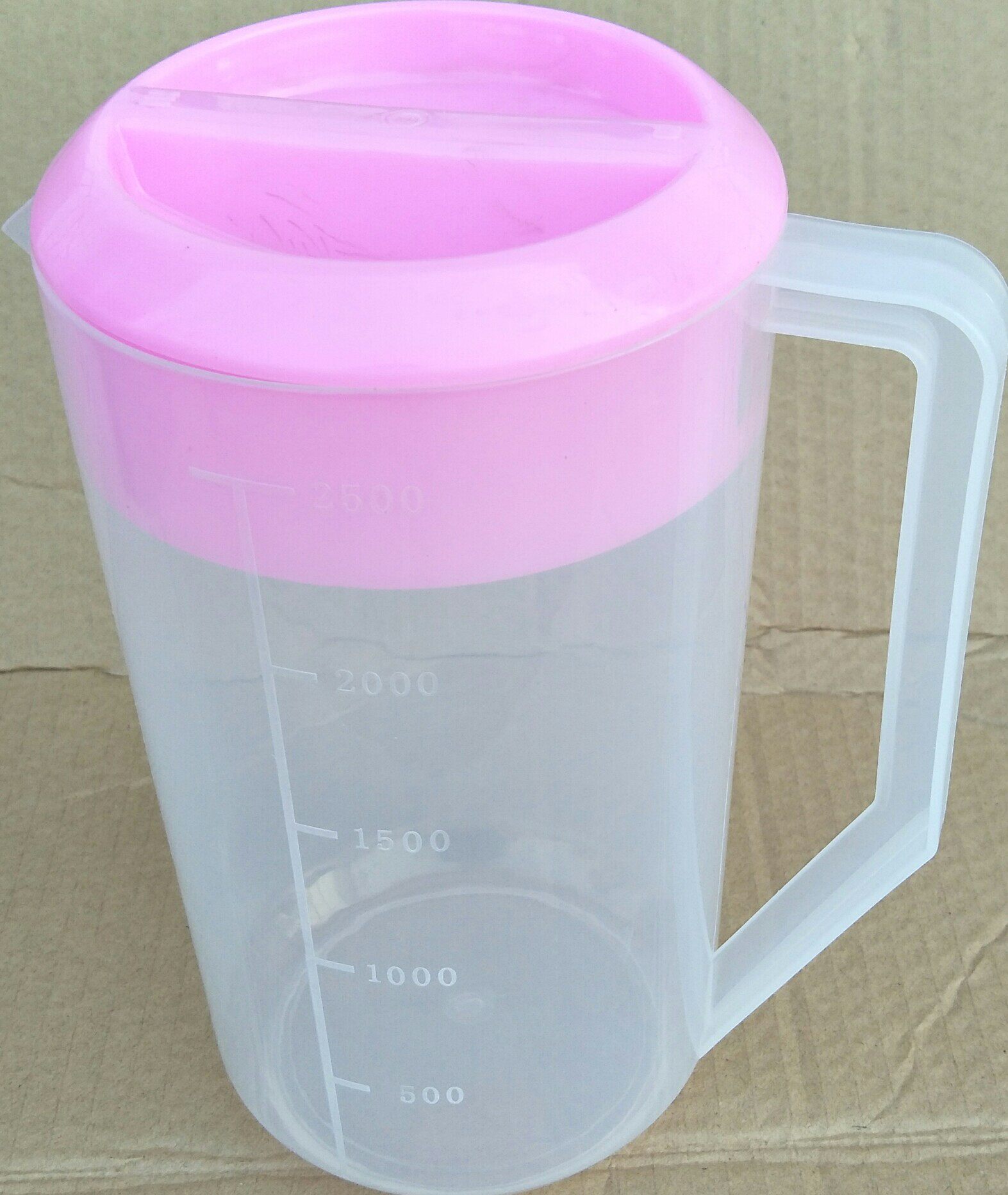 进口5L塑料量杯带盖/水杯塑料冷水壶/量杯/带刻度量杯5000ML/cc包