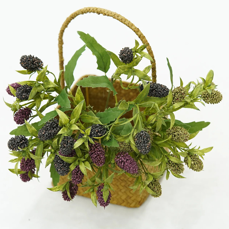 桑葚果仿真花工艺品手工绢花摆件居家客厅玄关装饰摄影造景道具