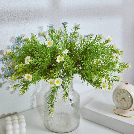 仿真花田野小菊桌摆假花小雏菊餐厅小清新绢花韩式洋甘菊