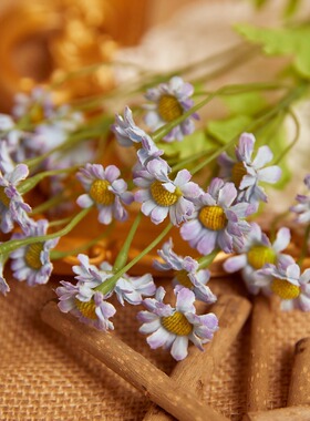 仿真洋甘菊 田园小雏菊假花 餐桌小清新非洲菊绢花软装仿真花包邮