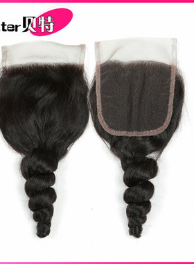 8A 4*4'' Lace Closure Loose Wave human hair extension 发块