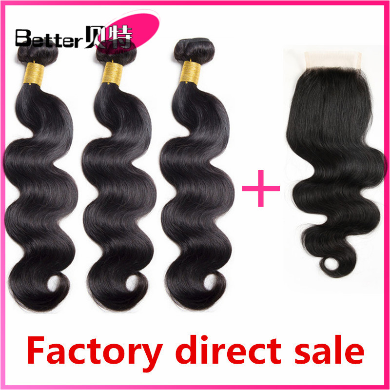 body wave human hair with 4x4 lace closure, we have Brazilian, Peruvian, Malaysian and Indian hair。。。