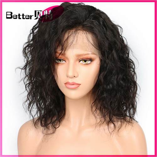 Brazilian Lace Front Human Hair Wigs For Black Women Remy Natural Wave Short Bob Wigs With Baby Hair