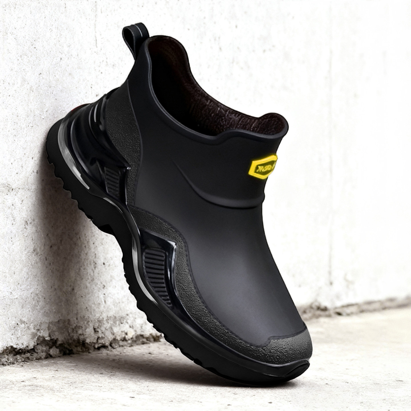 水鞋男款2026新款钓鱼耐磨雨靴外卖骑手雨鞋男短筒加棉防水鞋胶鞋