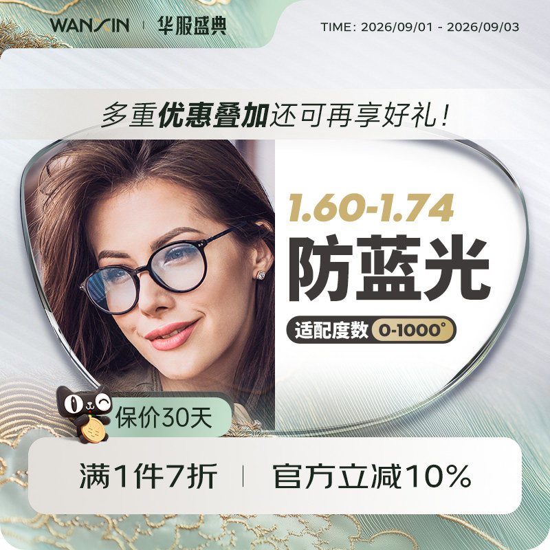万新官方旗舰防蓝光超薄辐射镜片