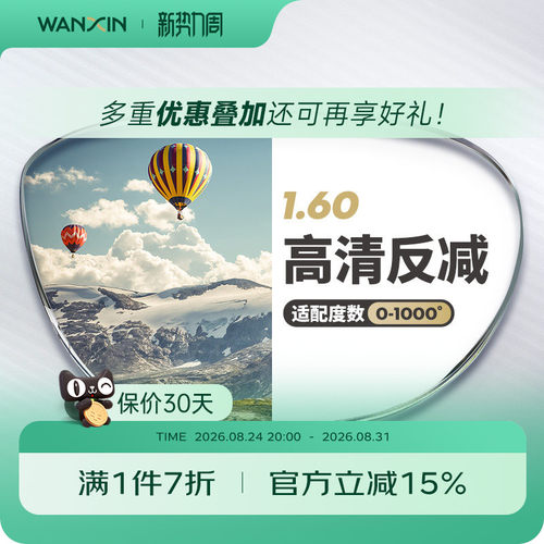 万新超薄防紫外线绿膜非球面镜片