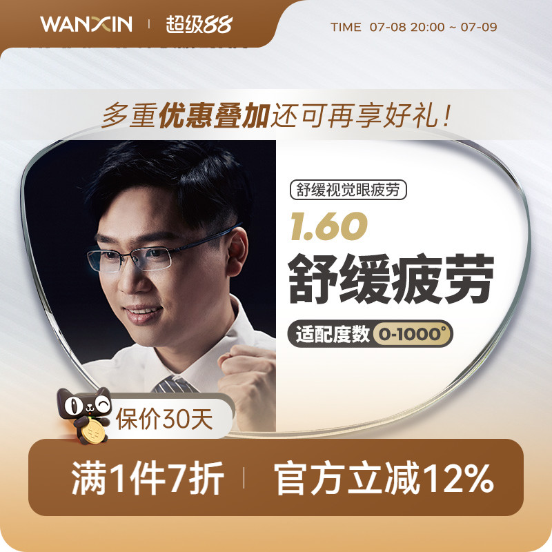 超薄輻射萬新緩解視疲勞鏡片