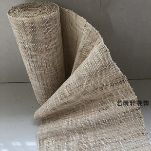 艺晴轩布艺桌旗田园麻帘禅意桌布背景装饰布料茶座垫遮光厚麻布帘