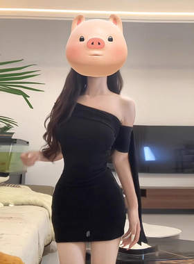 成熟御姐连衣裙复古时尚气质感斜