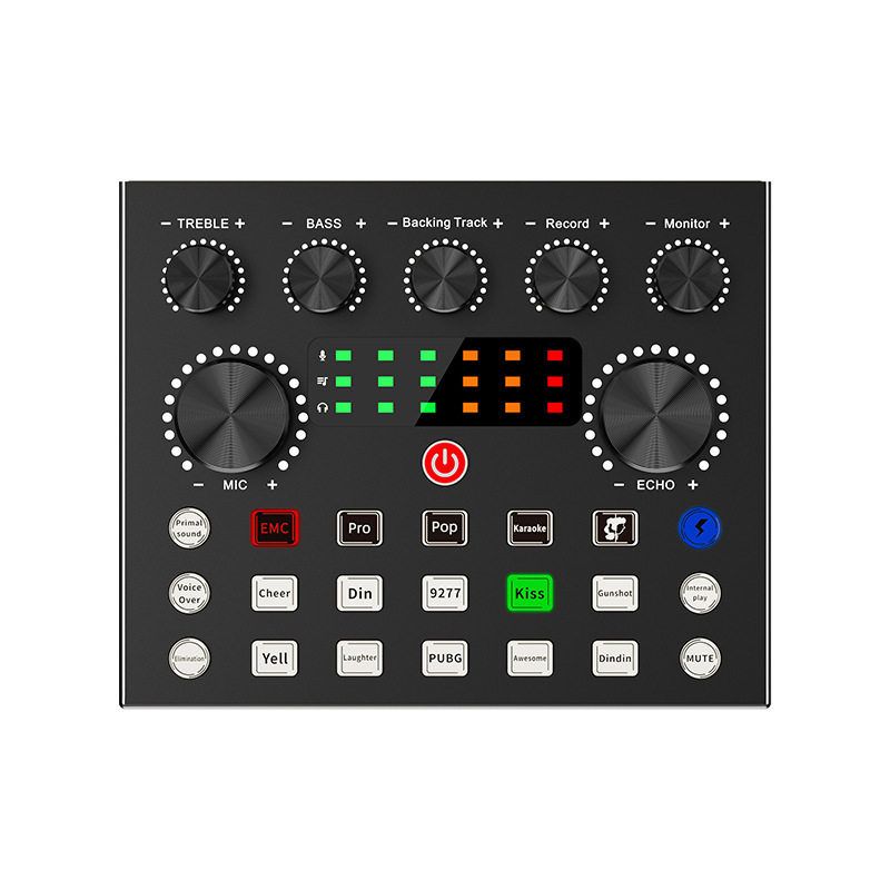 跨境V8S声卡专用专业电脑混音器