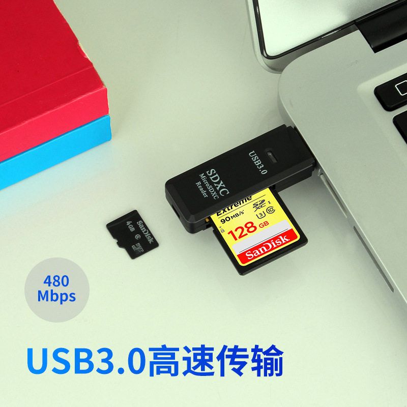 SD二合一读卡器免驱动USB3手机