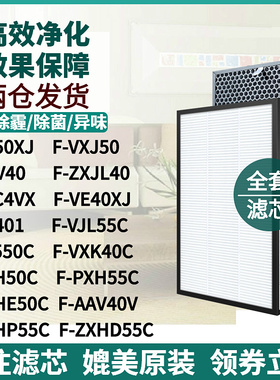 适配松下净化器F-VXK40C/41C4VX/VE40XJ/VR401/VJL55C过滤网W/N/K