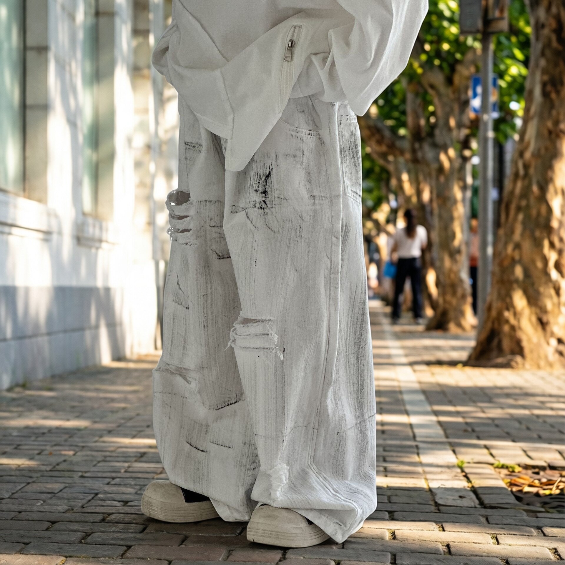 美式复古秋款男童牛仔裤2026新款春秋季儿童潮酷宽松阔腿裤子长裤