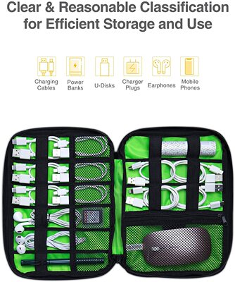 Headset charger data cable storage bag Travel bag storage ba