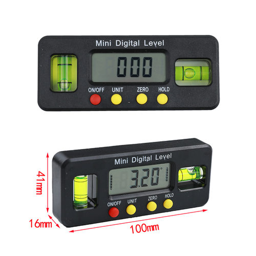 Mini digital angle meter 0-100mm multifunctional angle ruler