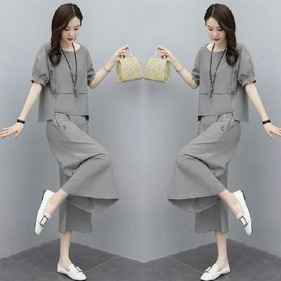 新款两件套2026春夏爆款时尚遮肉显瘦显白夏季休闲高气质女装套装