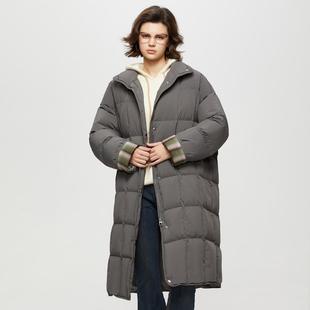 百搭羽绒服中长款 她图2024冬季 时尚 流行女装 加厚保暖立领外套 新款