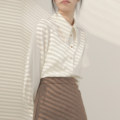 通勤衬衫女长袖2024春秋新款