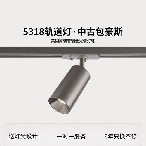 爱多辉不锈钢银色轨道射灯小山丘