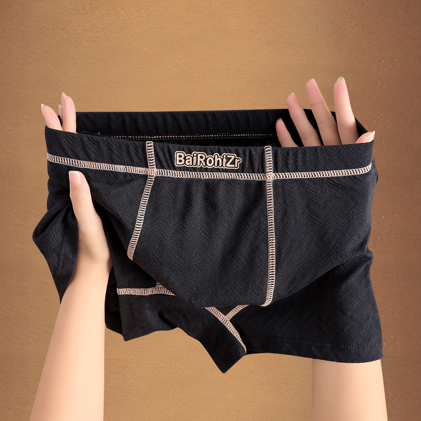 纯棉男士内裤运动舒适透气男生男孩平角裤青少年中腰时尚四角裤